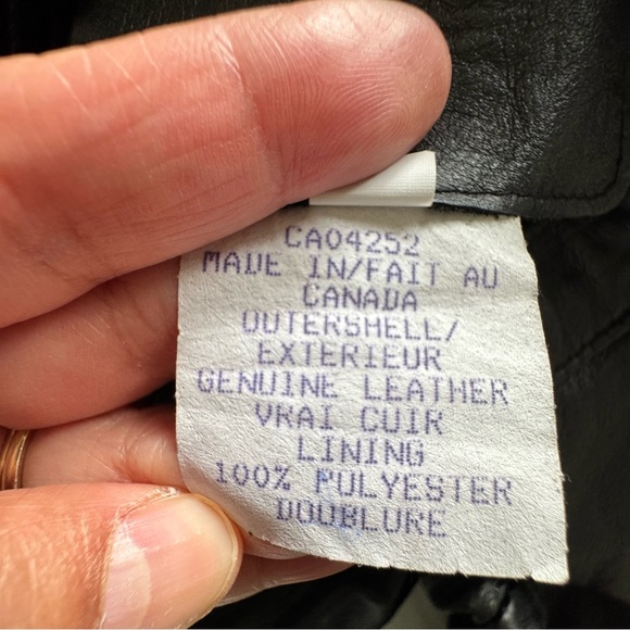 Vintage x The Leather Ranch Black leather Classic Straight-Leg Canada Size 2 - Picture 3 of 9